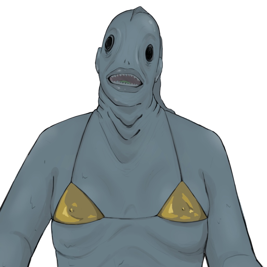 多分いつか使えるかもしれない深きモノ(+金ビキニ差分)の立ち絵