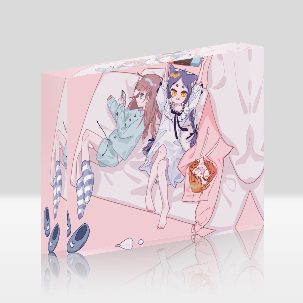 【はなまるワンルーム】おやすみアクリルブロック