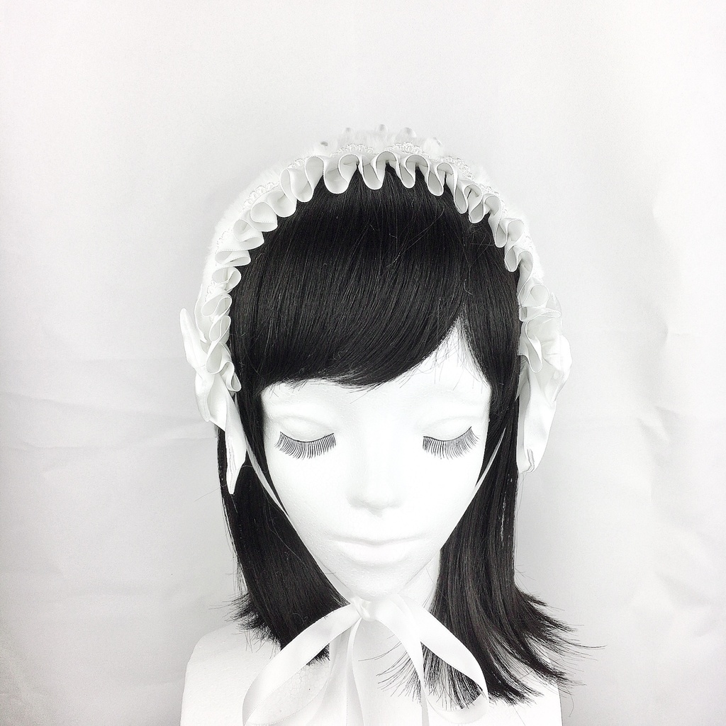 もふもふ ヘッドドレス 白