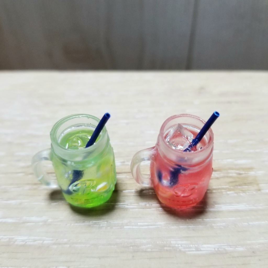 ミニチュア メイソンジャー キウイ&いちご