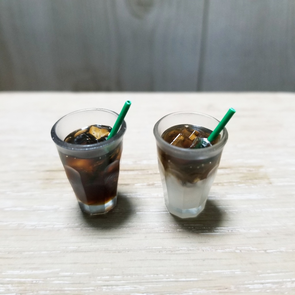 ミニチュア アイスコーヒー&アイスカフェラテ