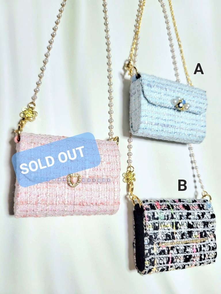 1/3ドールサイズ ツイードショルダーバッグ