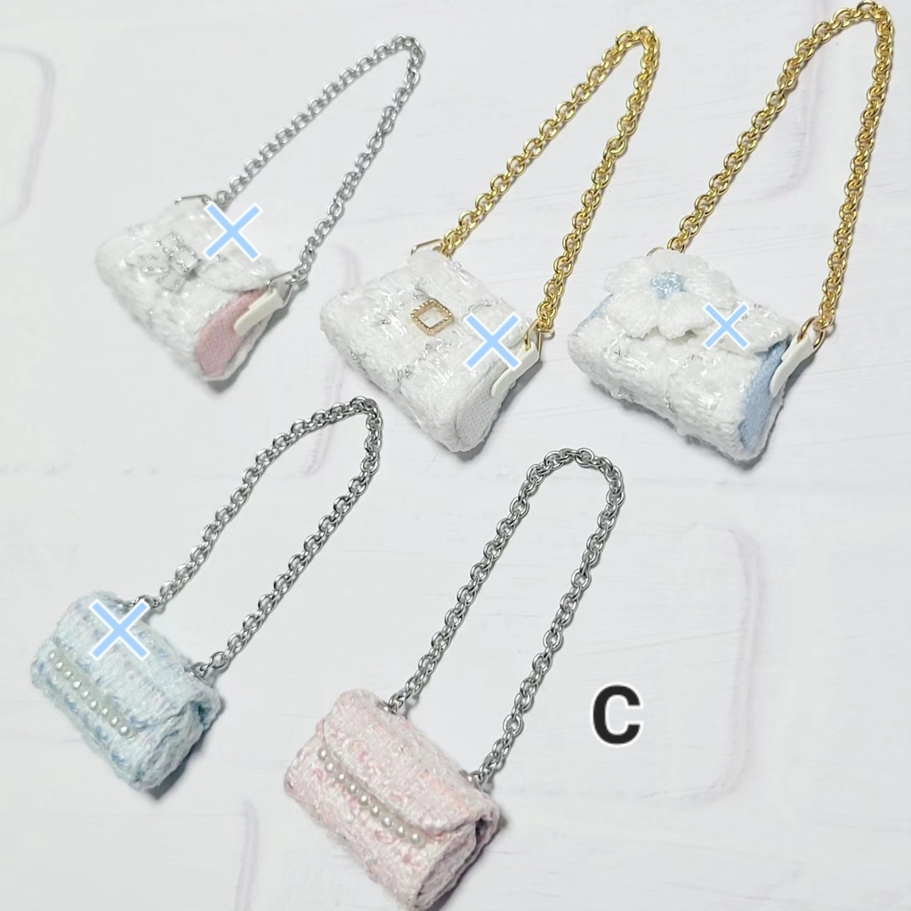 ミニチュアツイードショルダーバッグ