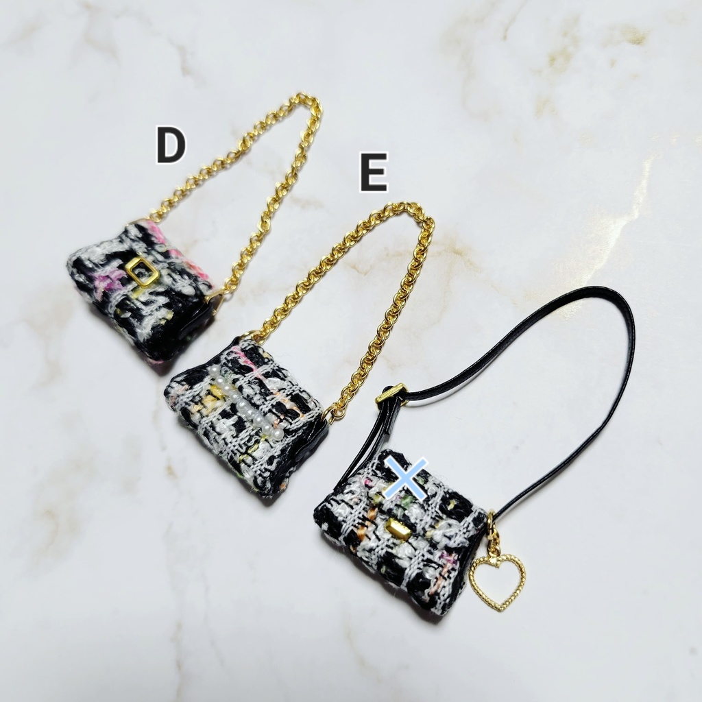 ミニチュアツイードショルダーバッグ