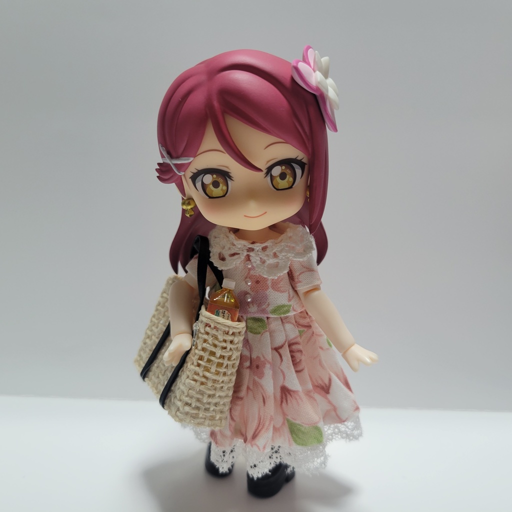 ミニチュアかごトートバッグ(巾着ポーチつき)