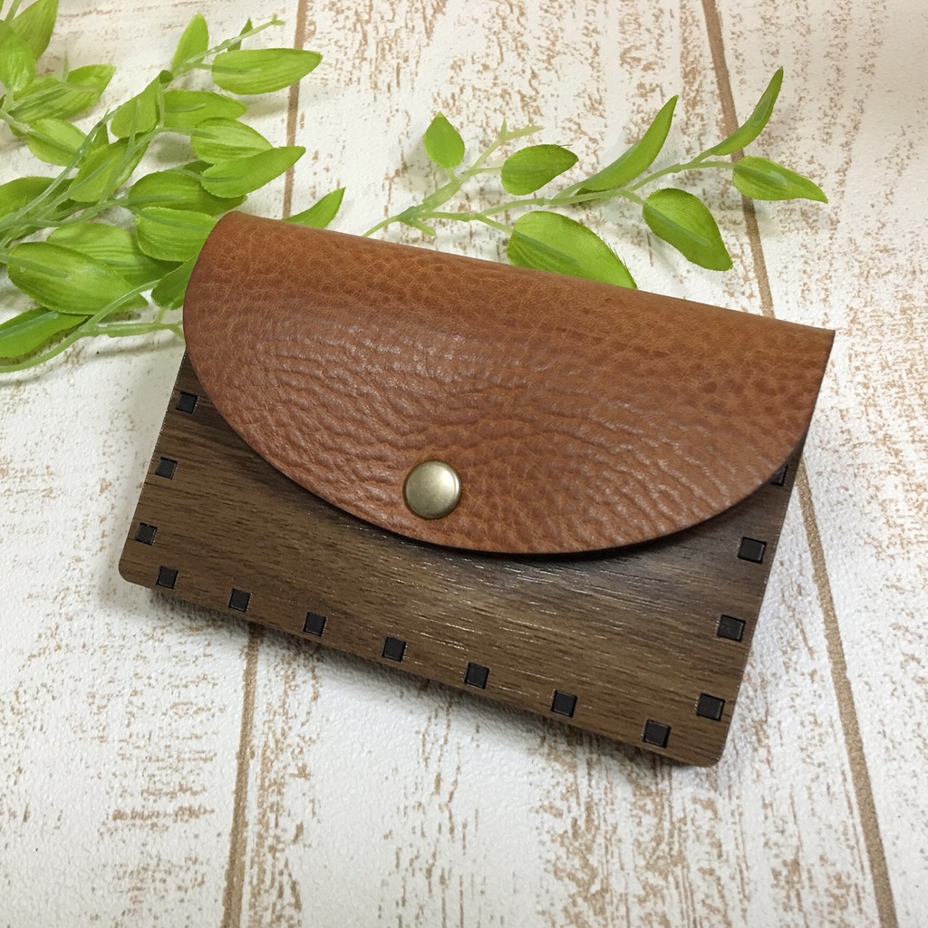 本革×木製名刺入れ<ハデス>