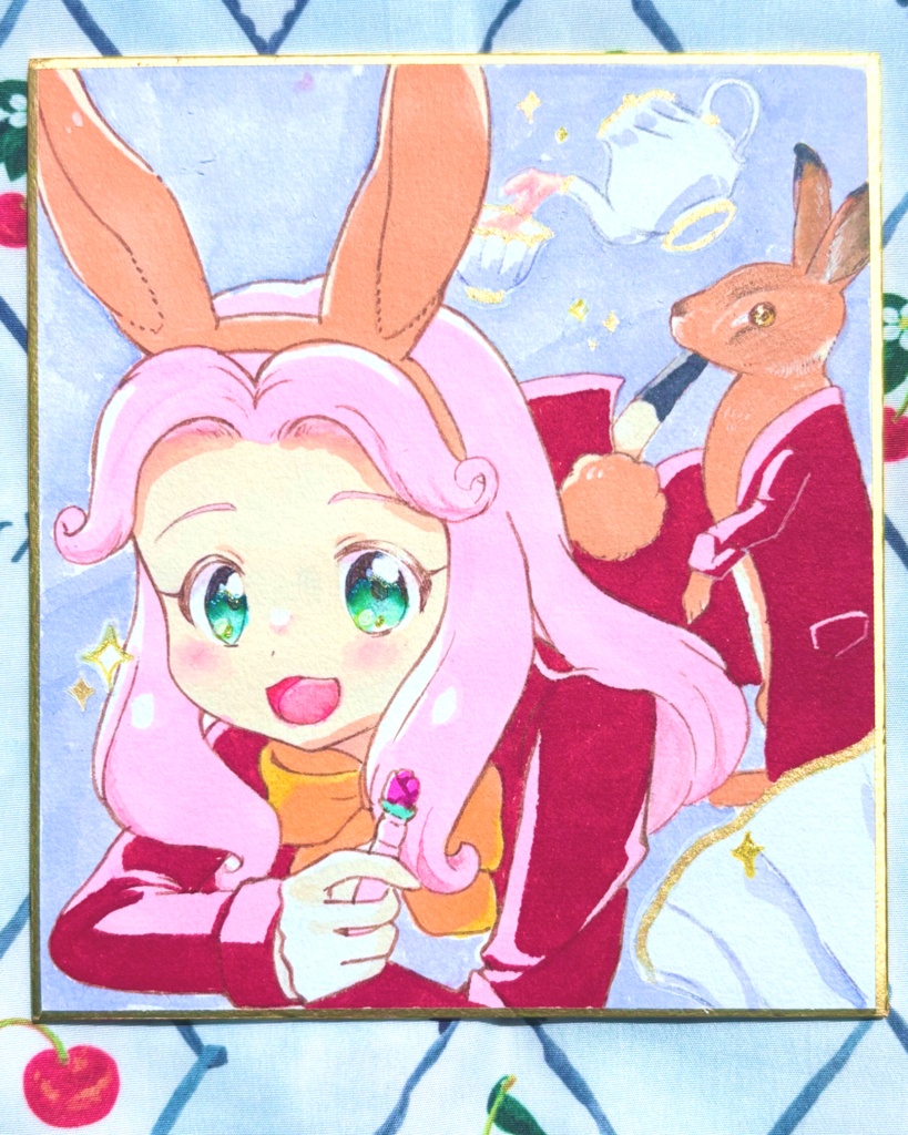 まほプリ　うさぎはーちゃん色紙