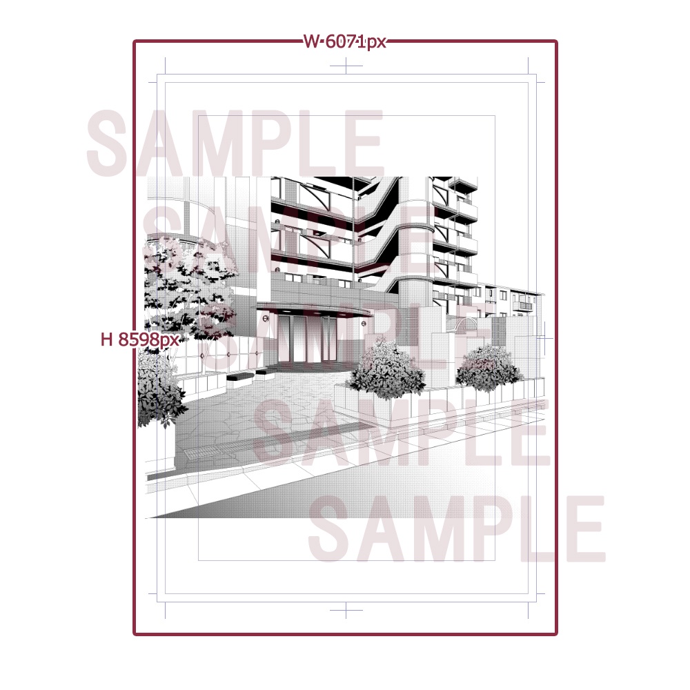 漫画用背景【マンション005】