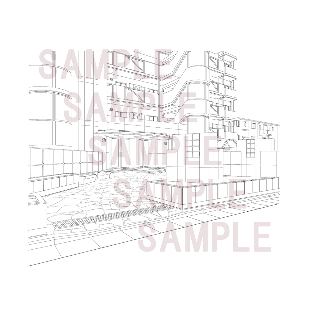 漫画用背景【マンション005】