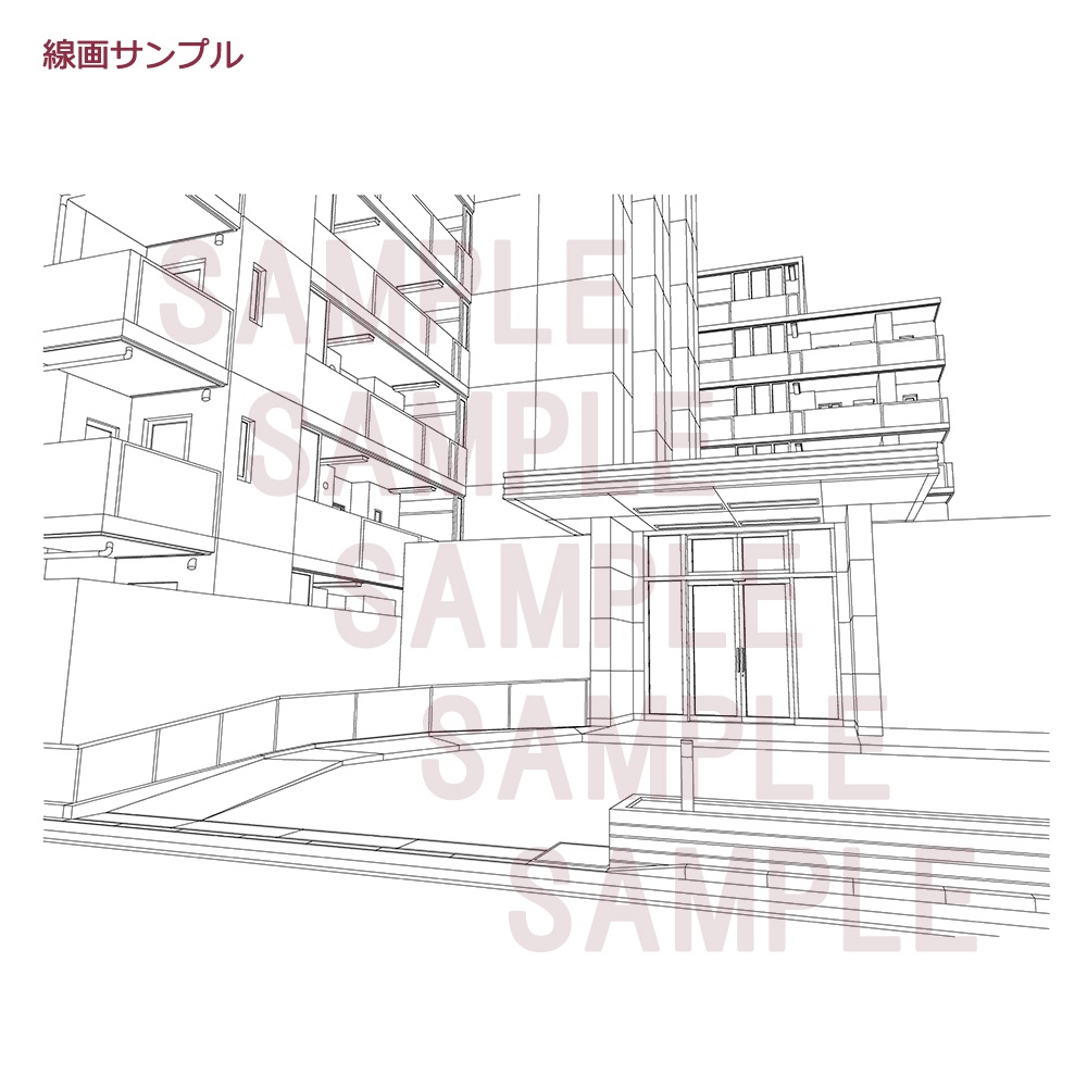 【漫画用背景】マンション007_B