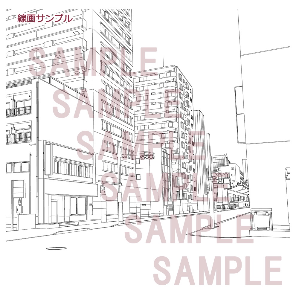 【漫画用背景】街並み009