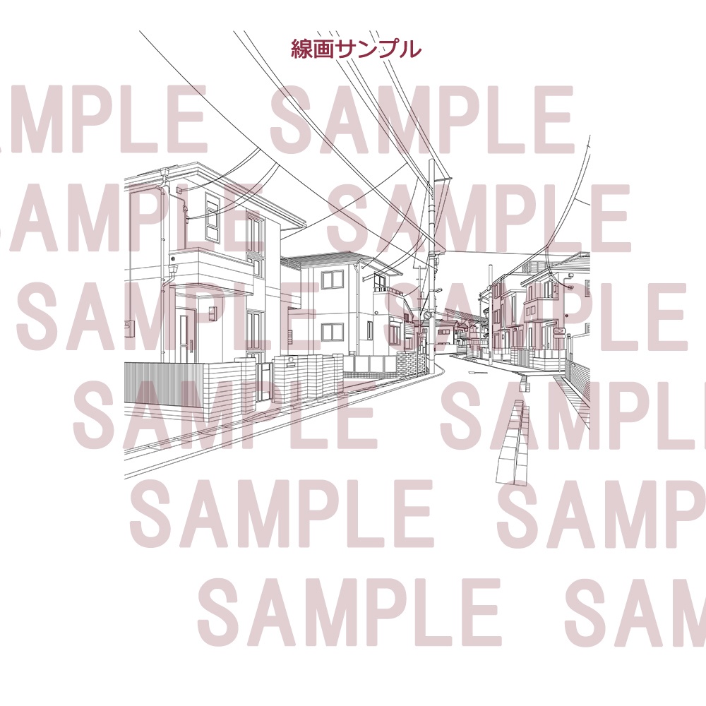 【漫画用背景】住宅街003