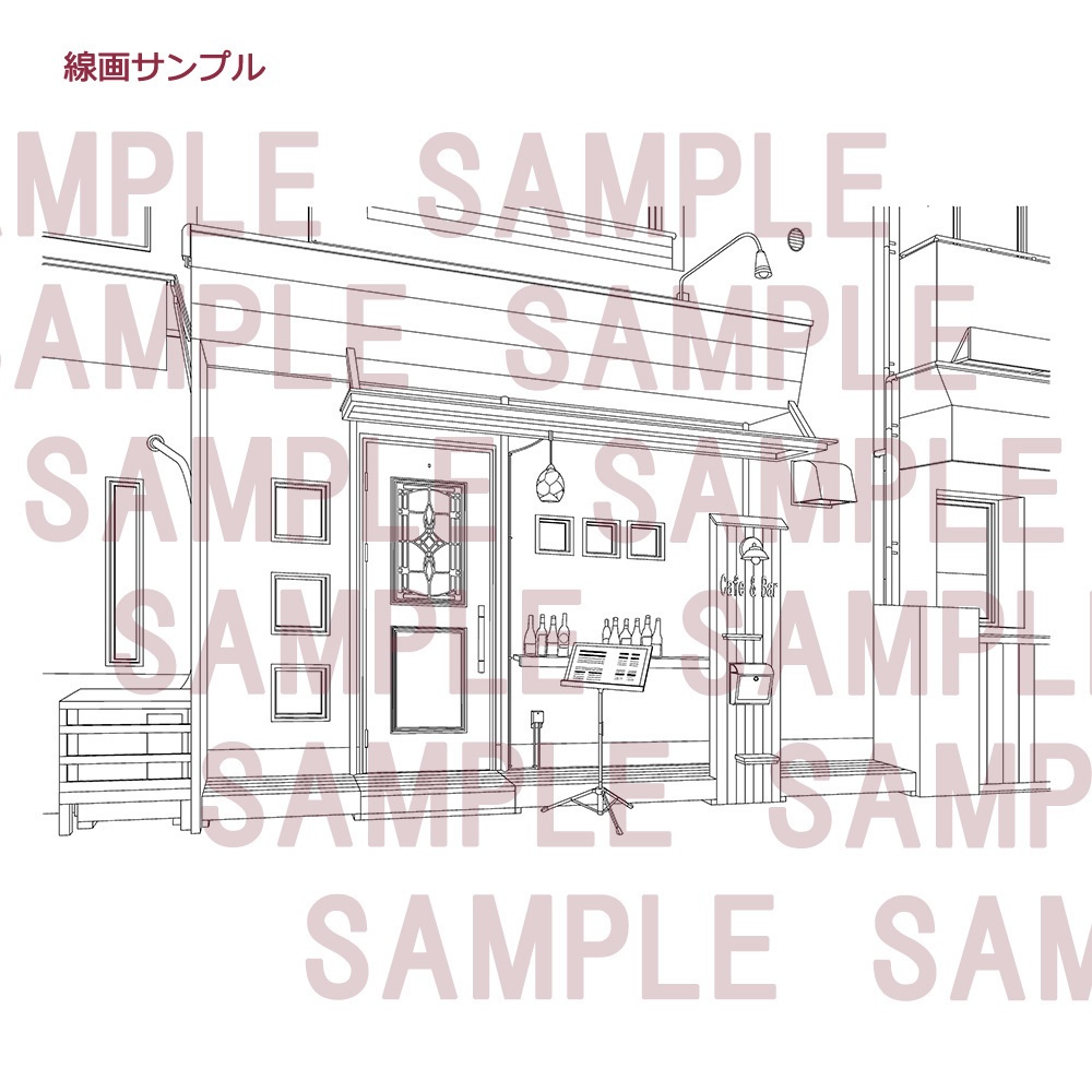 【漫画用背景】飲食店(喫茶店/Bar)005