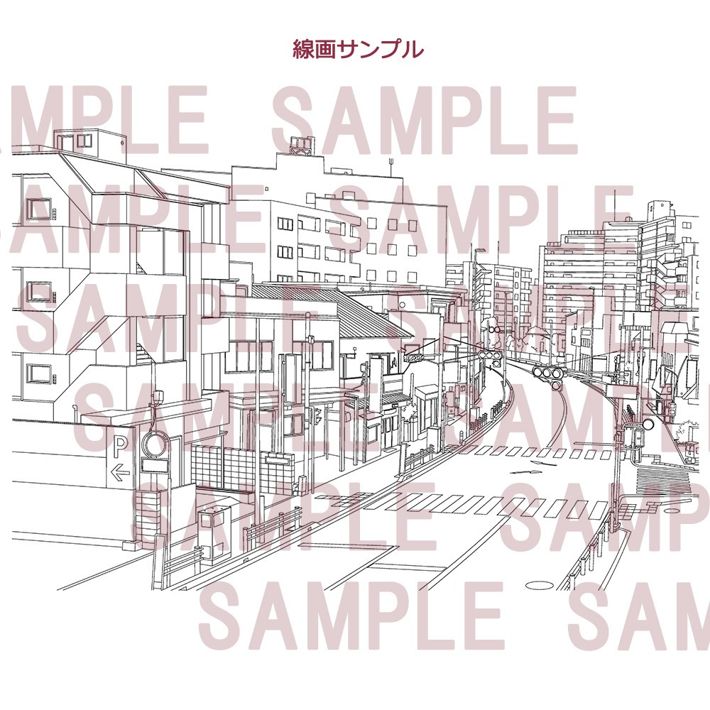 【漫画用背景】街並み010