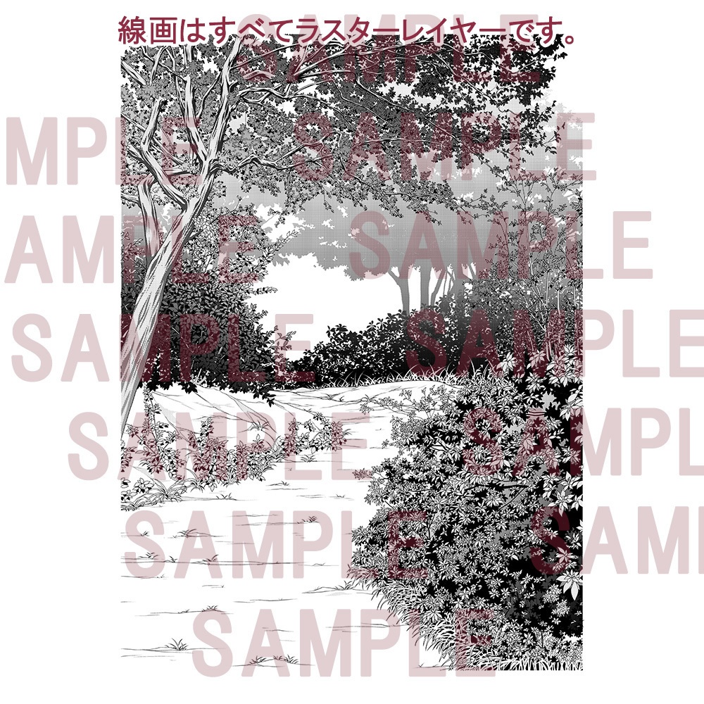 【漫画用背景】森004