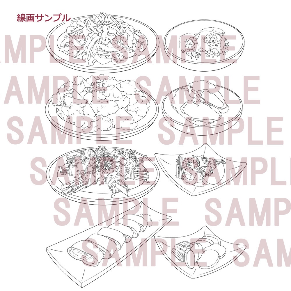 【漫画用背景】料理(居酒屋料理3)010