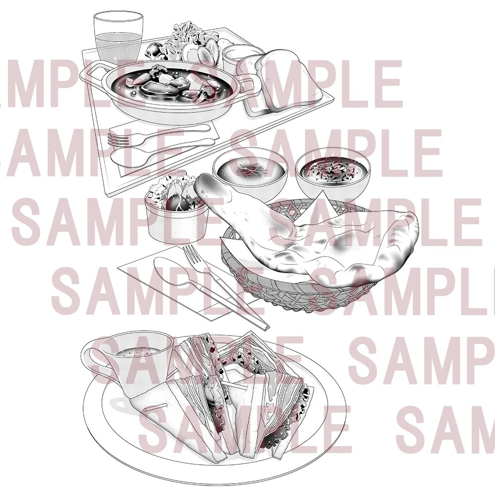 【漫画用素材】料理011