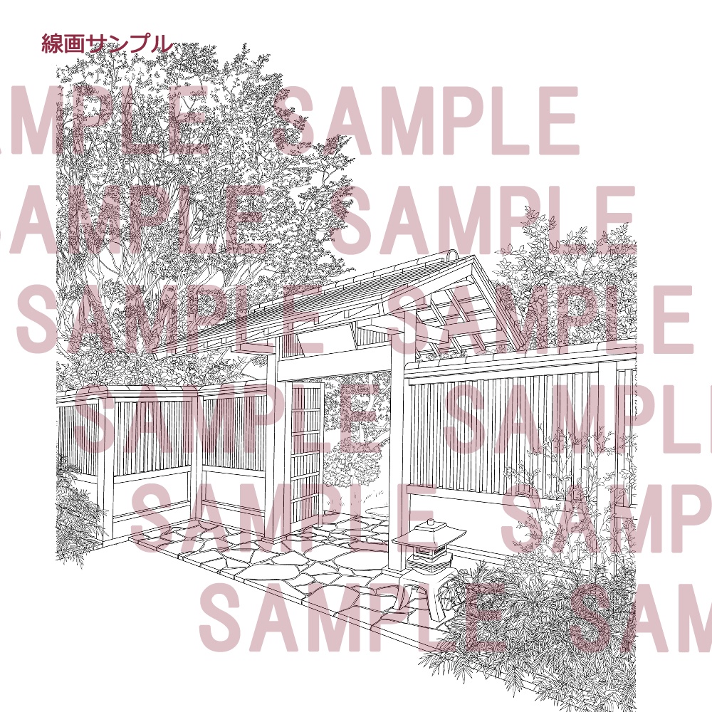 【漫画用背景】門扉001