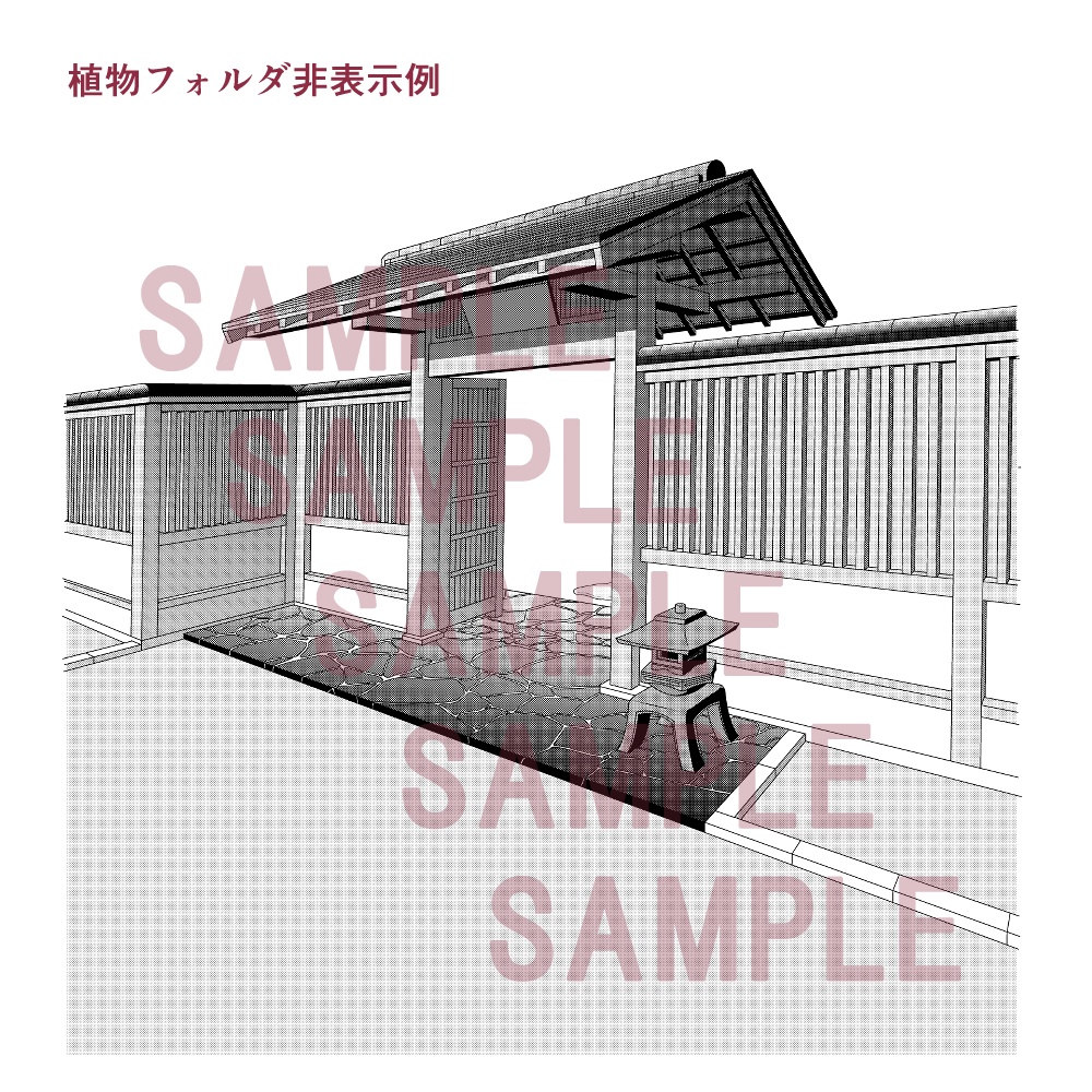 【漫画用背景】門扉001