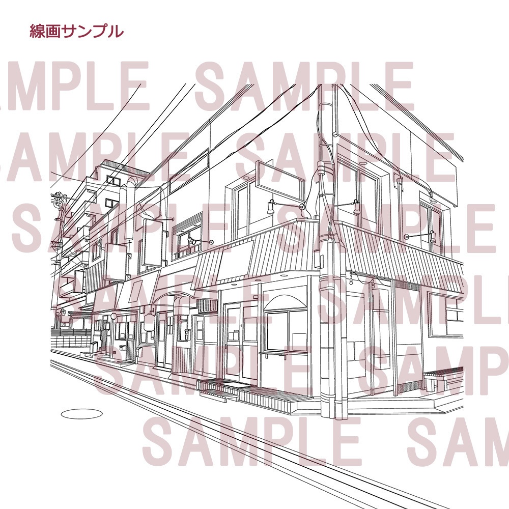 【漫画用背景】飲食街(飲み屋街)008