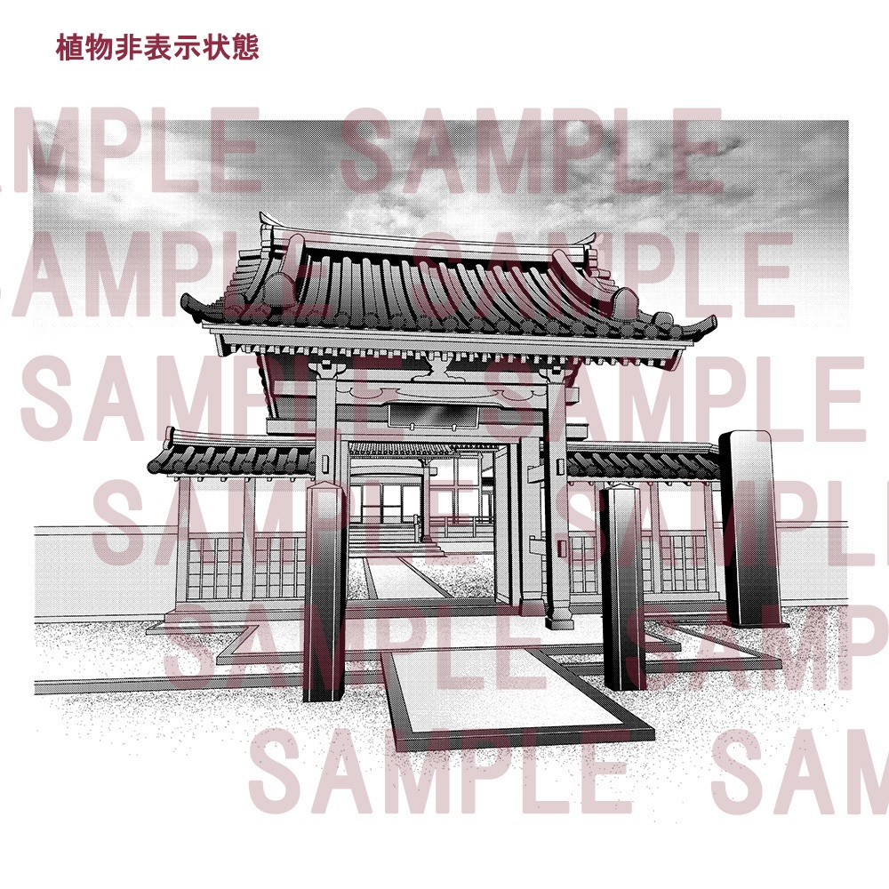 【漫画用背景】お寺001