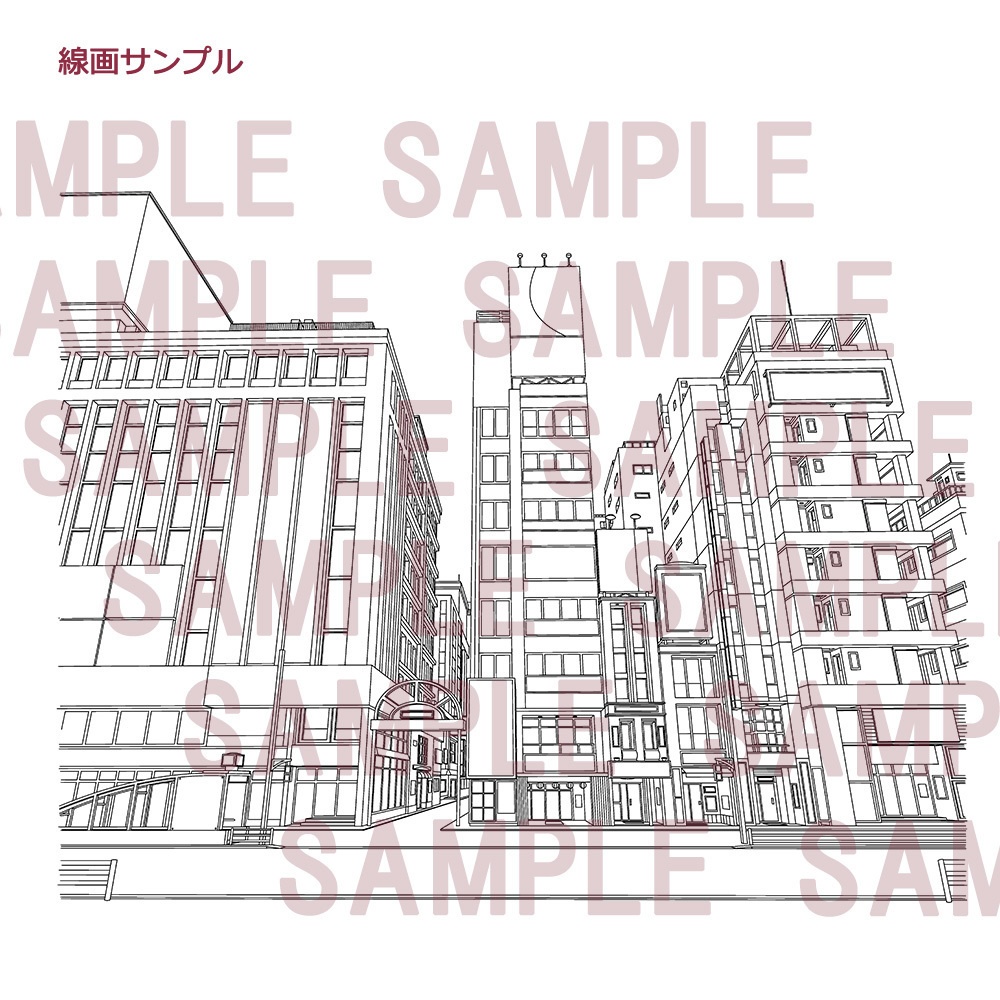 【漫画用背景】街並み014