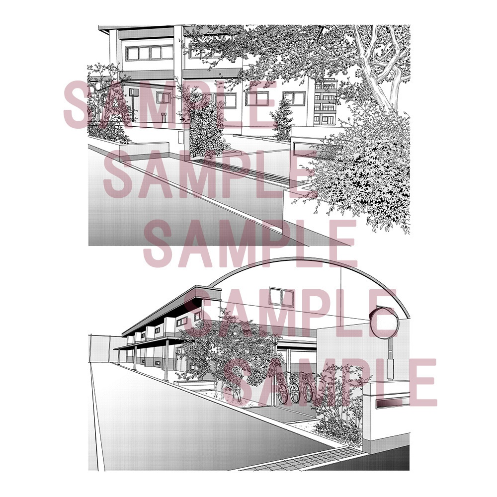 【漫画用背景】学校003A_003B