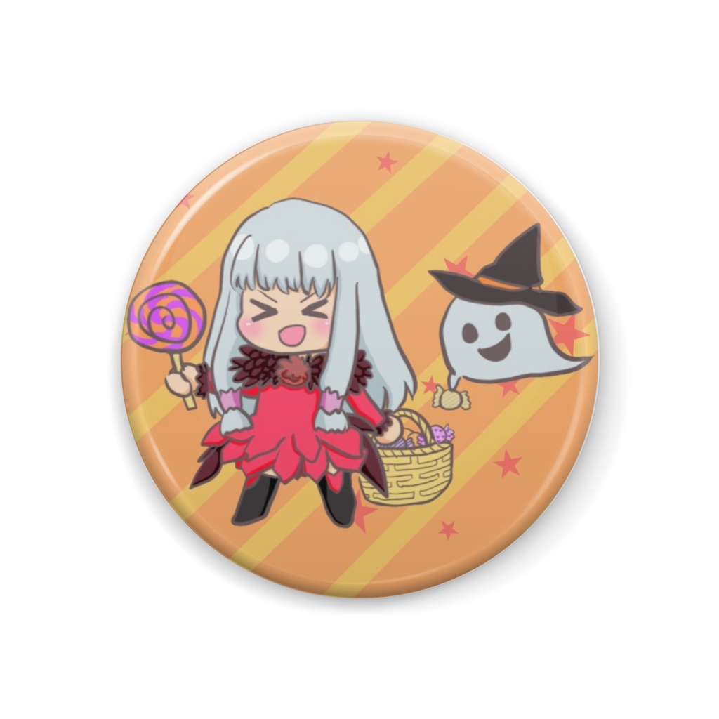 ハロウィンアグリア おばけ缶バッジ Torenias Booth