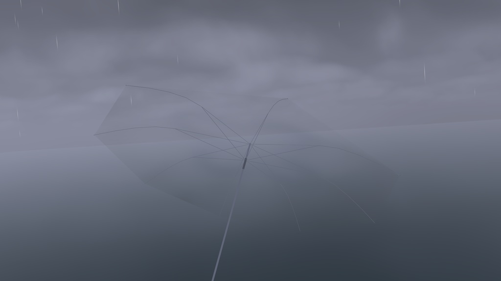 [VRChat][MA対応][VR想定] vinyl umbrella 手動開閉ギミック搭載