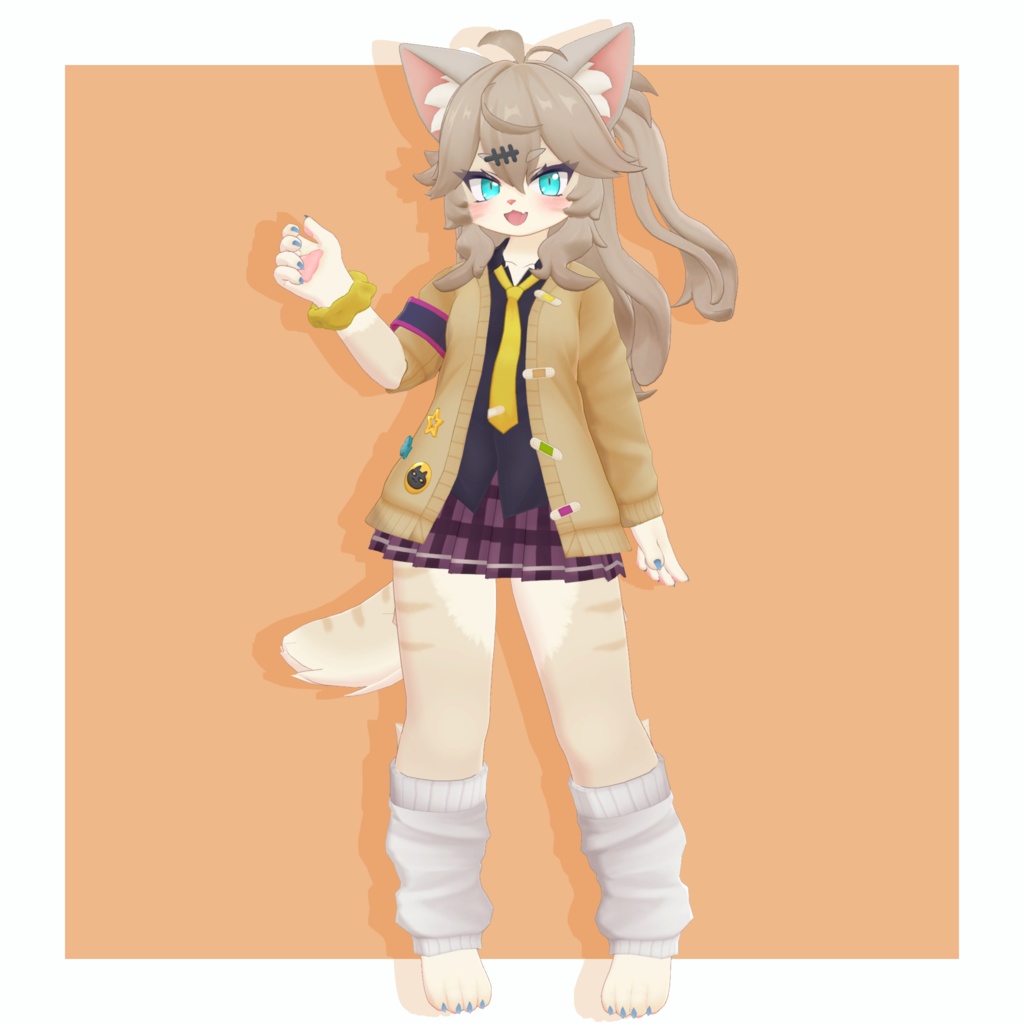 3Dモデル 酒井シホ用 けもけもつむぎ風コスプレ改変キット MA対応