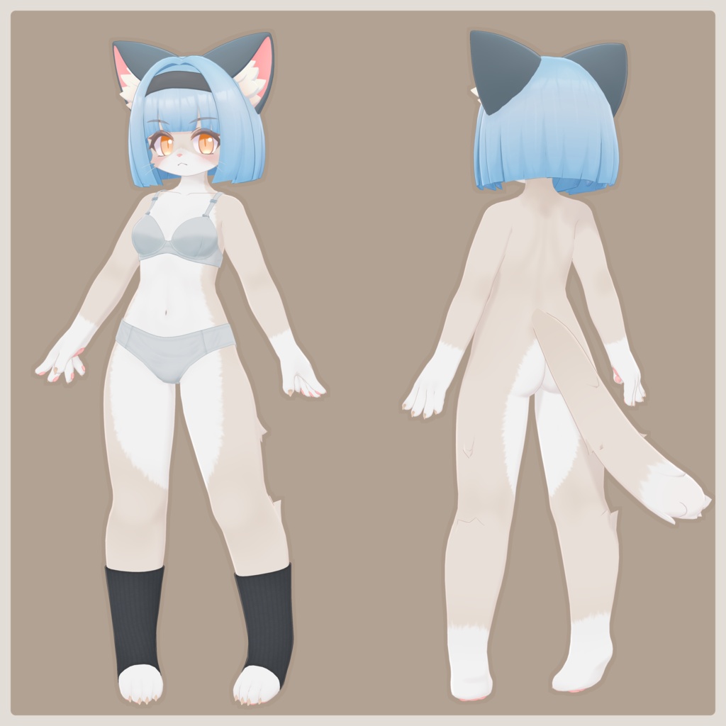 VRChat想定 オリジナル3Dモデル【フェティーニャ -Fetinja-】