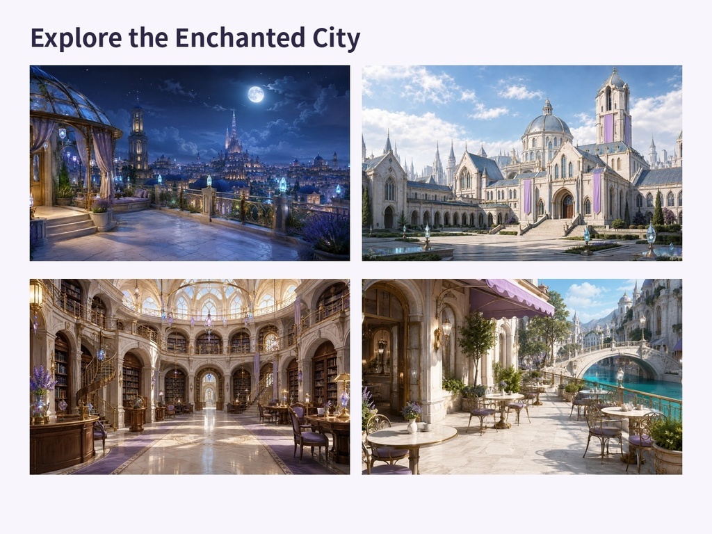 【背景素材50枚】幻想都市|Enchanted City - Fantasy Backgrounds