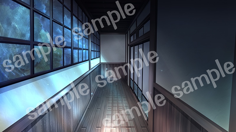 背景素材「和風廊下」