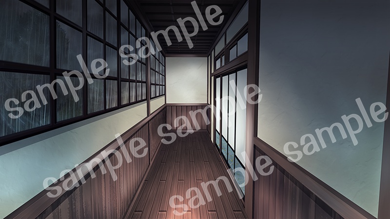 背景素材「和風廊下」