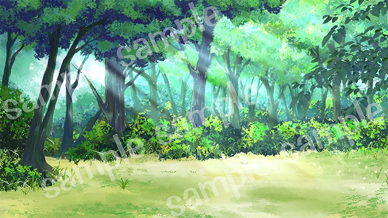 背景素材「森」