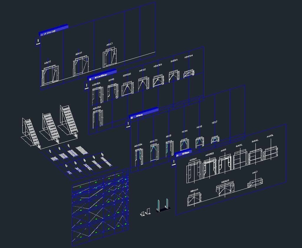 鳥居型等、足場の　３Ｄ　ＡＵＴＯＣＡＤデーターです。