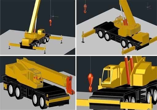 autocad2010 3D ラフテレーンクレーン データーです。