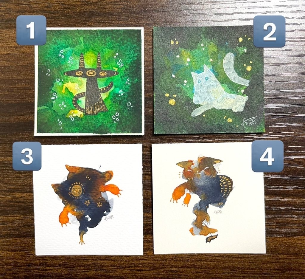 ④猫のミニ原画