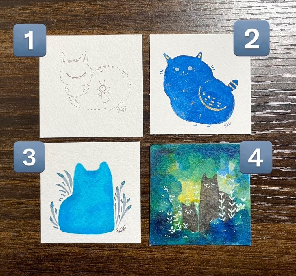 ⑤猫ミニ原画