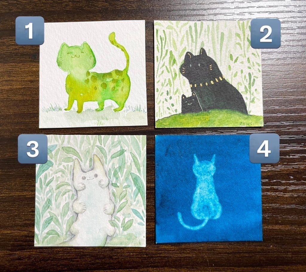 ⑦猫ミニ原画