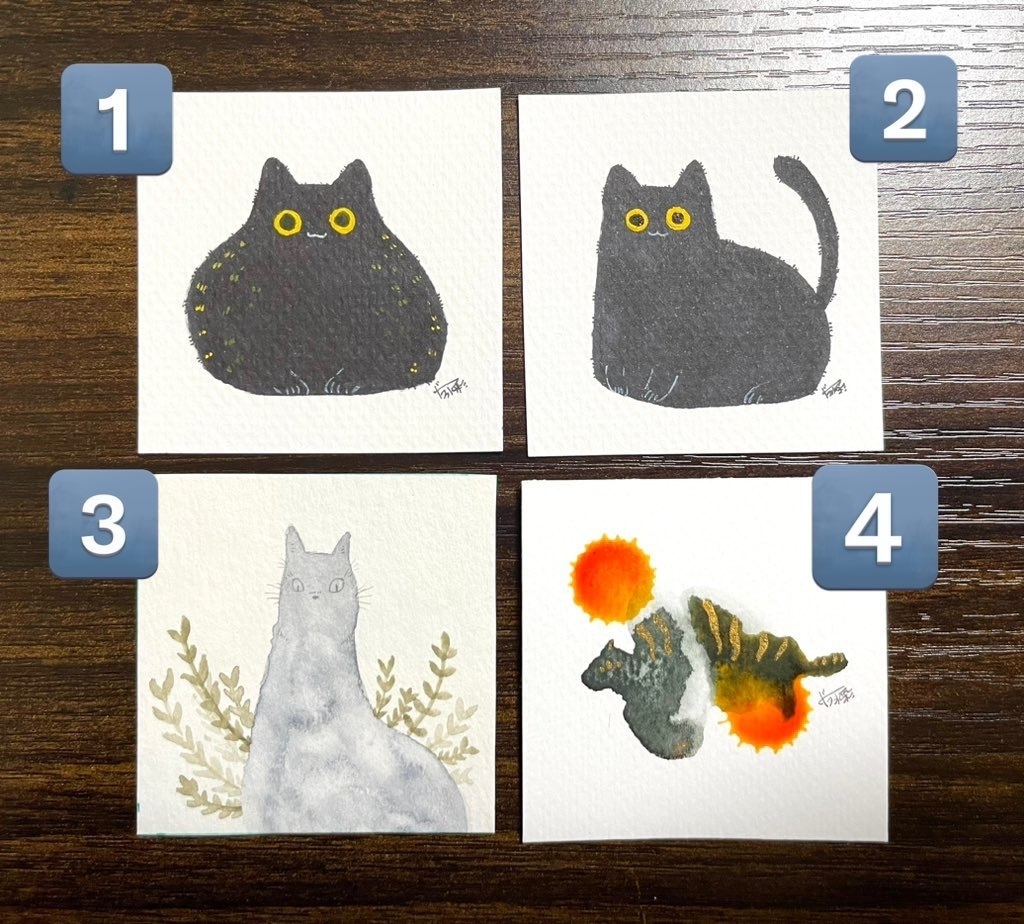 ⑧猫ミニ原画