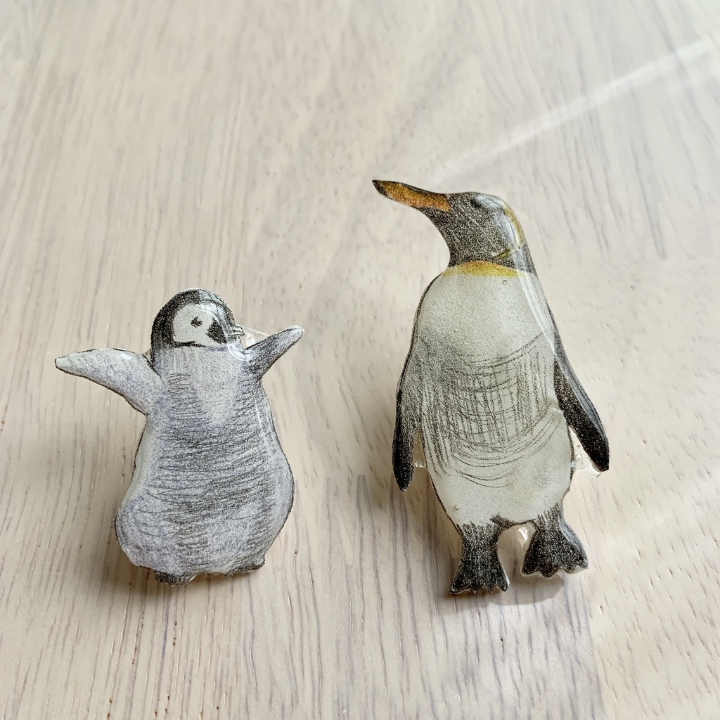 ペンギン親子のピンバッジセット Hyoutandou Booth