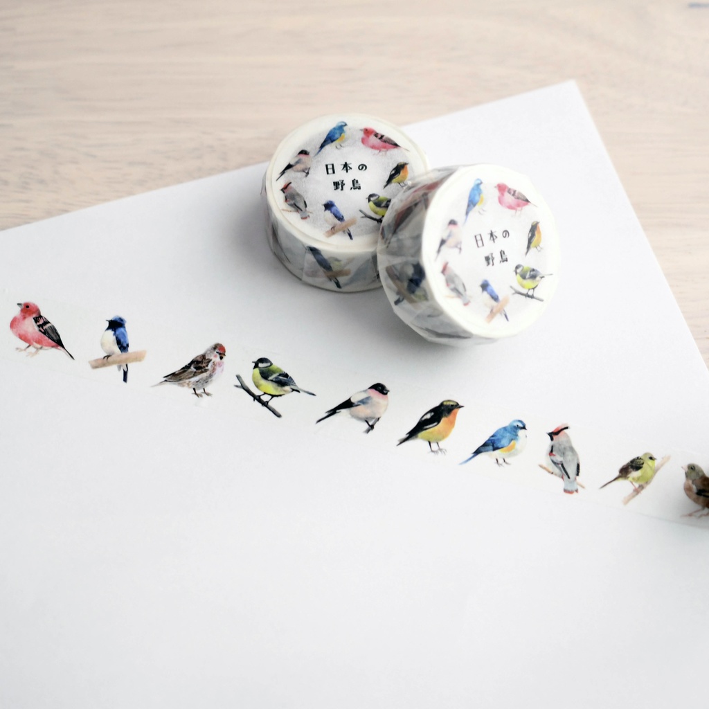 日本の野鳥マスキングテープ