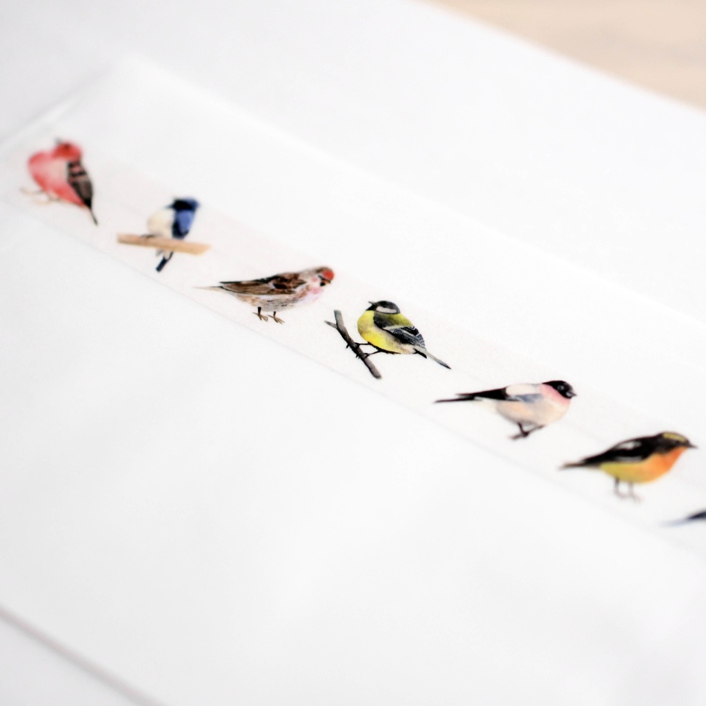 日本の野鳥マスキングテープ