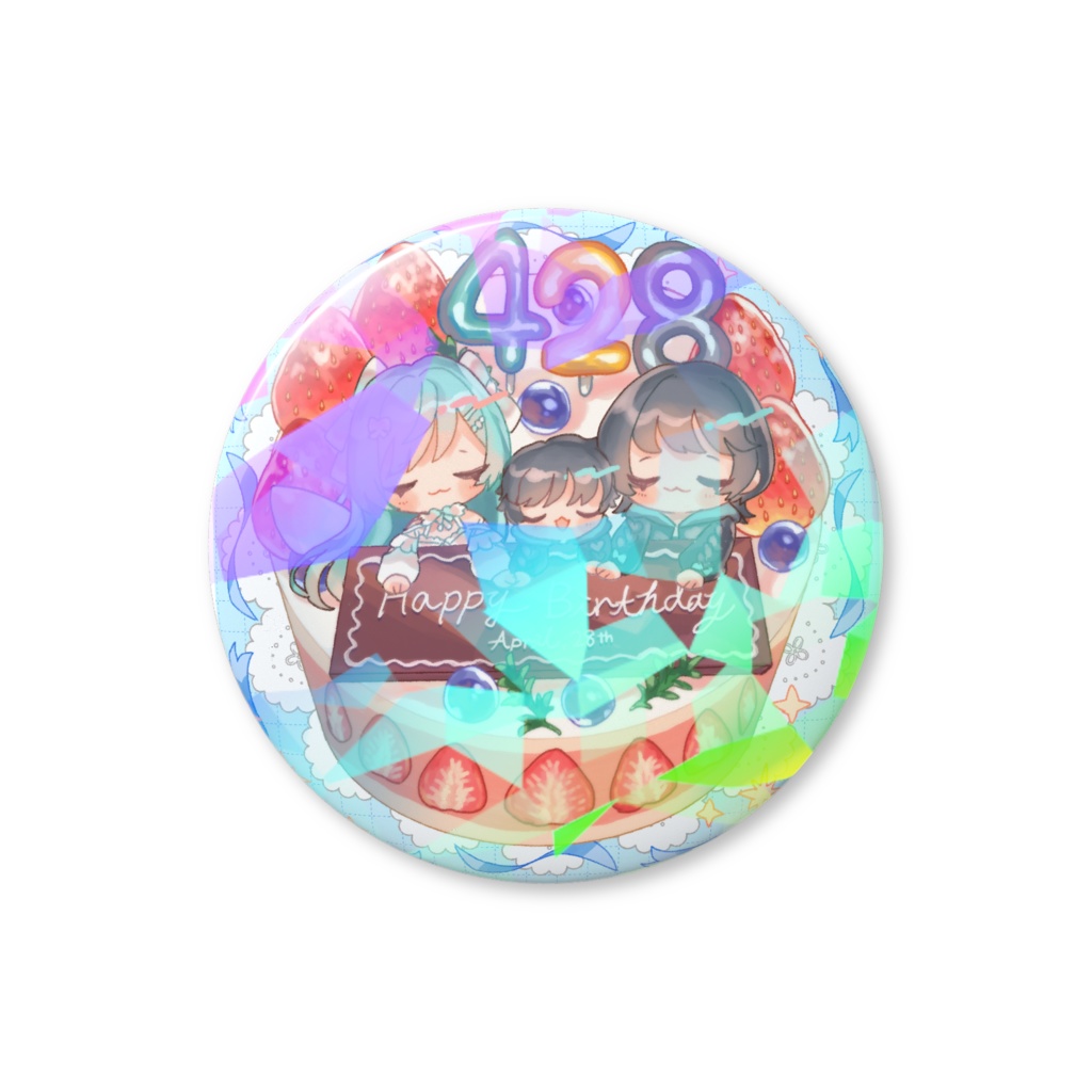 にとてと：ホログラム缶バッチ