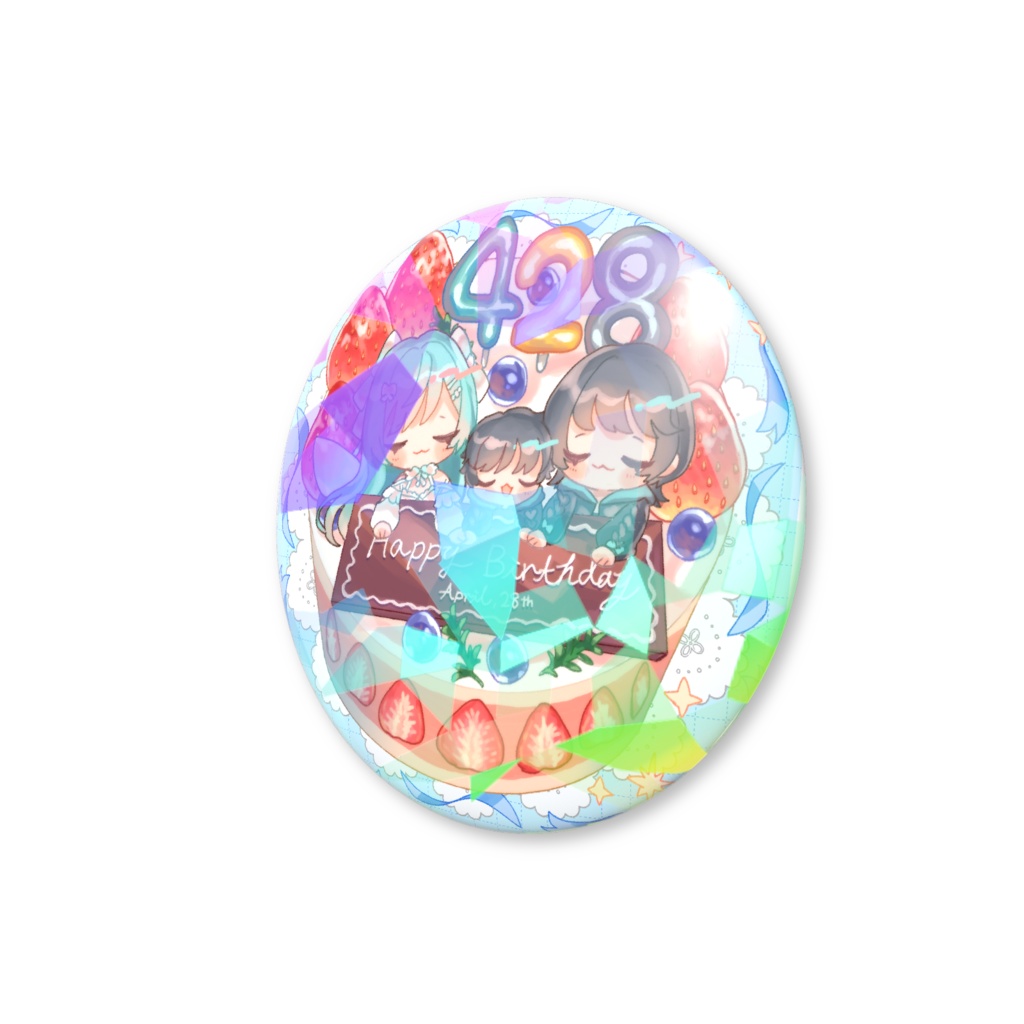 にとてと:ホログラム缶バッチ