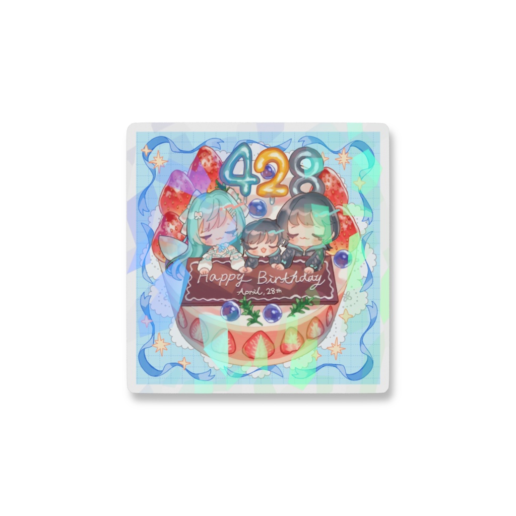 にとてと:ホログラムスマホステッカー