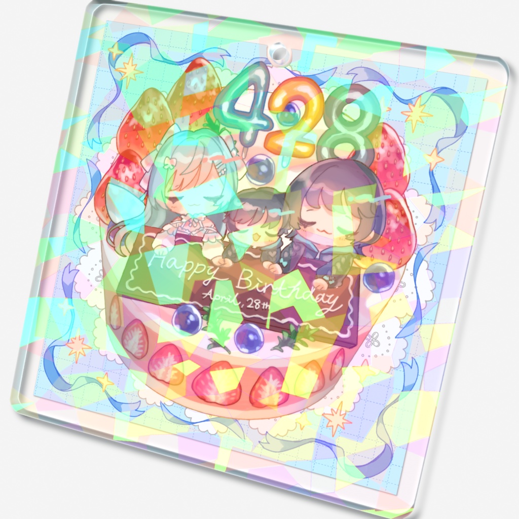 にとてと:ホログラムアクリルキーホルダー