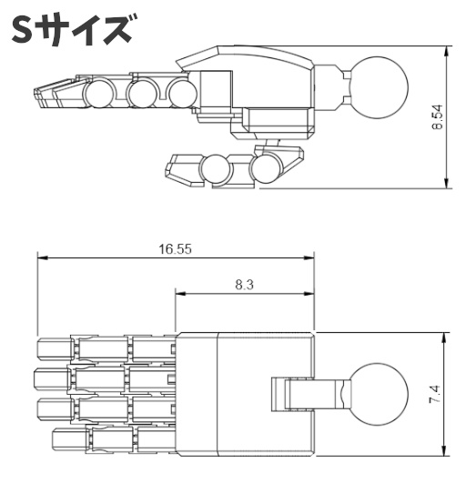 可動ハンドパーツ「自由拳」角型