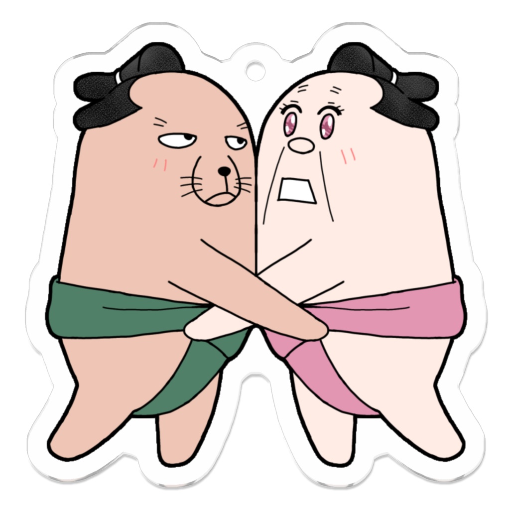 ぬーしゃちょ組んず解れつキーホルダー